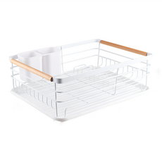 分離式餐具瀝水收納架 單層, 白色, 1個
