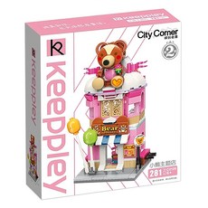 KEEPPLAY 奇妙積木 QMAN 泰迪熊主題積木，281片積木，激發創意，培養空間想像力, 1盒