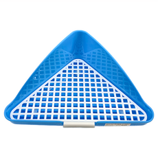 PetBest TOTO 寵兔專用便盆 三角型 抗菌塑膠 台灣製造 適用於寵兔 天竺鼠 刺蝟 龍貓等, 顏色隨機, 1個