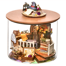逗趣點 3D立體DIY手作袖珍屋微型屋 迷你組合圓夢瓶 魔法小屋, 1個