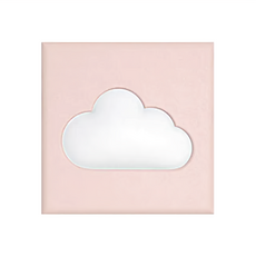 vanibaby 可裁切3D立體防撞壁貼組 (S型), 粉底白雲, 3片, 30 x 30 x 2 cm