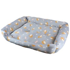 哈囉毛孩 涼感降溫冰絲寵物涼墊/沙發床, 手感滑順 舒適透氣 四季皆宜, XL, 灰柴犬, 1個