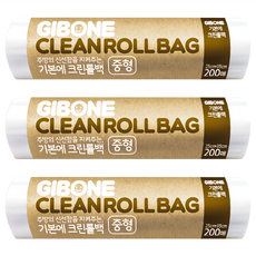 GIBONE 捲筒式透明保鮮袋 Set 200入, M(25 x 35cm), 3捲