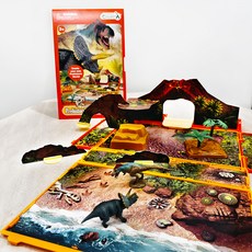 COLLECTA 迷你史前動物書玩具套組 英國高擬真模型, 1盒, 橘色