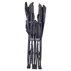 STYLE 格調 10腳款摺疊行軍床 摺疊躺椅 強化牛津布 加粗鋼管 LD-01B-BK, 黑色