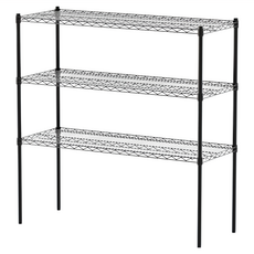 dayneeds 日需百備 荷重型烤漆三層架 鐵力士架/收納層架/層架/鐵架, 黑色, 1個