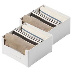 直角桌面收納置物盒 日式塑膠 一般款/有提手 窄款/寬款, 1層, 白色