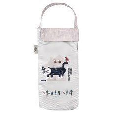 kUSUgURU JAPAN 日本眼鏡貓 超吸水內層便攜式傘套吸水袋/杯套袋 Matilda款, 灰色, 1個