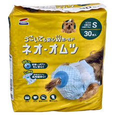 KOCHO 可嬌 犬貓用NEO長時間安心紙尿褲 Set, S(3~6kg 腰圍30~45cm), 30片, 1包