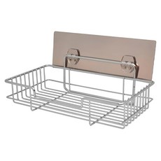 Easy 易立家 304不鏽鋼洗衣精架, 不鏽鋼架(24 x 13 x 8cm) + 貼片(22 x 7.5cm), 透明色貼片, 1組