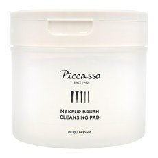 Piccasso 畢卡索 化妝刷清潔棉片 60片 180g, 1盒, 白色