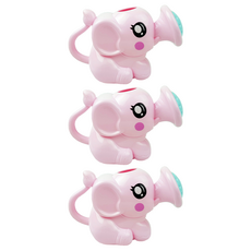 BAREUN KOREA 大象灑水洗澡玩具, 粉紅色, 適用年齡3歲以上, ABS塑膠材質, 3個