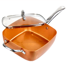 優思居 輕量複合合金鍋組 44x24x10cm, 鍋子, 銅色, 1個