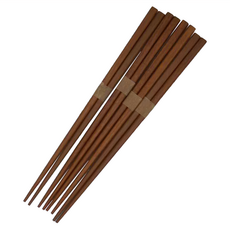 NICOTT 韓系天然實木筷子 0.7 x 23.5cm 4雙, 原木色, 筷子4雙, 1組