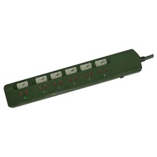 D-POWER 六孔延長線, 1.8m, 綠色, 1個