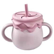 矽膠兩用維尼蜂蜜水杯 - 紅蓋淺粉杯, 1個, 250ml