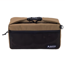 SOTO 蜘蛛爐配件組收納包 收納包36 x 20 x 12cm + 背帶55~90 x 3cm 395g, 黑色 + 咖啡色, 1個