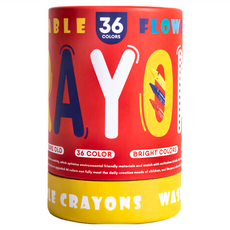 FLOWER MONACO 無毒水洗環保蠟筆 36色 顏色鮮豔, 1組