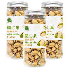 珍實大地 經典原味開心果, 210g, 無添加防腐劑及漂白劑, 3瓶