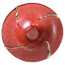 Minoya 美濃燒 紅釉子笠型皿 日本製 200ml, XL12085-8, 1個