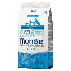MonGe 瑪恩吉 天然呵護成犬低卡配方 乾飼料, 1袋, 2.5kg, 鮭魚 + 米