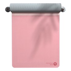 ZHONGOU 長紅 TPE加厚款正位線防滑雙色瑜珈墊 TP88N 贈綁帶+背袋+拉力繩或拍拍球(顏色款式隨機), 粉色, 1組