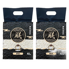 朕 御用豆腐砂 三秒快速凝結 不黏底 快速溶解 沖馬桶不堵塞 原味 6L, 2包