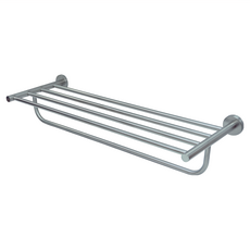 雙手萬能 皇家精品正 304不鏽鋼弧形單桿毛巾置衣架, 適用於牆面安裝 穩定耐用, 65 x 12 x 22cm, 97884, 1盒