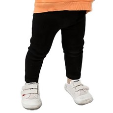 愛北鼻 兒童豎條百搭PP褲 - 95%棉質, 120碼, 黑色