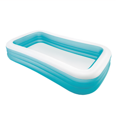 INTEX 歡樂家庭 長形游泳池 充氣設計 適合6歲以上, 展開305 x 183 x 56cm, 藍色, 1個