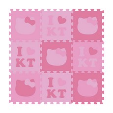 PMU 必美優 EVA三色地墊, Hello Kitty, 9片