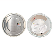 LocknLock 樂扣樂扣 不鏽鋼蓋子 耐熱玻璃密封容器 LBG831STS, 650ml, 1個