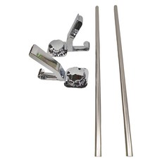 WE CHAMP 真空吸盤雙桿不鏽鋼掛勾毛巾架，免鑽孔，易安裝, 16 x 67 x 14cm, WTB-681, 1個