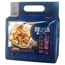 龍口 麵之道 拌麵 香辣椒麻, 使用大紅袍花椒 椒香四溢 Q彈帶勁, 4包