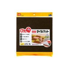 LEC 吸附水洗地墊 Set 9枚入 棕色 可重複水洗 自由剪裁 保護地板, 30 x 30cm, 1組