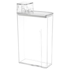 iSFun 廚房收納方型透明五穀雜糧密封罐 1.2L, 1個, 透明色