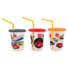 Skater 可疊放吸管杯 SIH2ST 3個, 多美車, 230ml, 1組