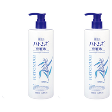 KUMANO 熊野油脂 麗白 薏仁潤膚化粧水 500mL 天然保濕成分, 2瓶