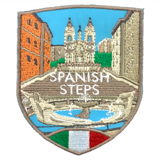 A-ONE 匯旺 義大利 西班牙階梯 地標造型刺繡 NO.274, 7.5 X 6 CM 聚酯纖維, 彩色, 1個