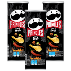 PRINGLES 品客 洋芋片 香辣口味，口感香酥脆，高品质马铃薯, 102g, 3罐