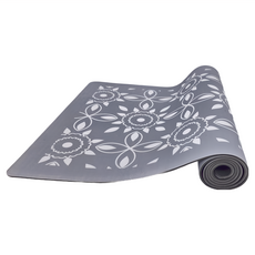 半島良品 厚款科技絨面軟式吸水墊 長款, 灰藍花磚