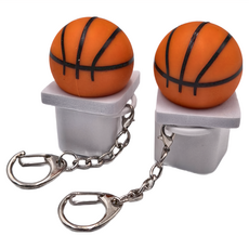 立體造型籃球按鍵鑰匙圈 A款, A款 籃球, 1組