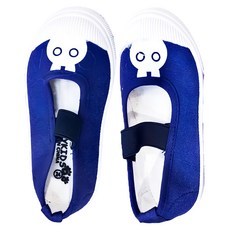 愛貝比 鬆緊套鞋帆布鞋 幼稚園室內鞋 藏青兔子 24碼, 藏青色