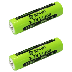 Kinyo 18650鋰電池3.7v, 1個, 2個, CB-26