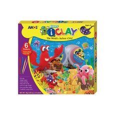 AMOS 阿摩司 輕黏土 6色套裝, 18克輕黏土, 附工具, 海洋世界, 108g, 1盒