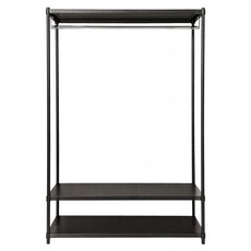 dayneeds 日需百備 極致美學烤漆單桿衣櫥 置物架/掛衣架/收納架/層架/鐵架 三層 1個, 黑色
