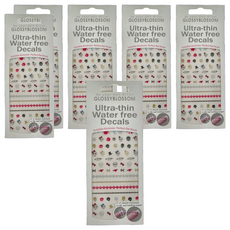 ShineB 轉印美甲貼紙, 超薄免水貼花, 骷顱頭, 6個