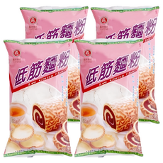 義峰食品 低筋麵粉 適合蛋糕、西點、油炸粉、月餅乾, 500g, 4包