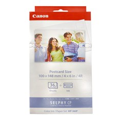 Canon 佳能 KP-36IP 熱昇華相紙/CP系列套裝 明信片尺寸 36張, 4 x 6, 1盒