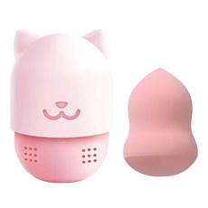 miro.lu 魔力璐 美妝蛋防塵收納組, 粉紅色, 1組
